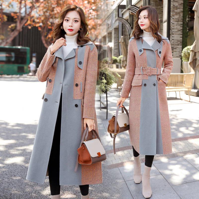 Winter Wool Long Coat Warm Office Ladies Jacket Women Outwear Casual Woman Elegant Blend Coat