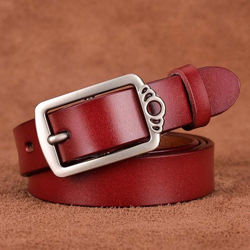 Belt Pin Buckle Ladies Leather Cow Leather Retro Versatile Belt Korean Decorative Fashion