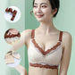 Women Full Cup Bra Gather Large Size Thin Section Breathable Light No Steel Ring Adjustable Fashion Contrast Color Latex Bra