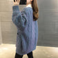Autumn and Winter Thick Coat Cardigan Fashion Casual Top Mid-length Loose Women Sweater
