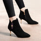 Ankle Boots for Women Autumn Winter High Heels Pointed Toe Ladies Shoes Fashion Stiletto Short Boots