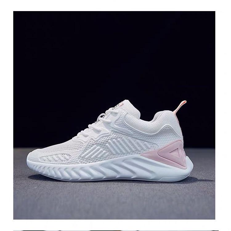 Women Sport Shoes Lace-Up Rubber Mesh Round Cross Straps Flat Sneakers Running Shoes Casual Shoes