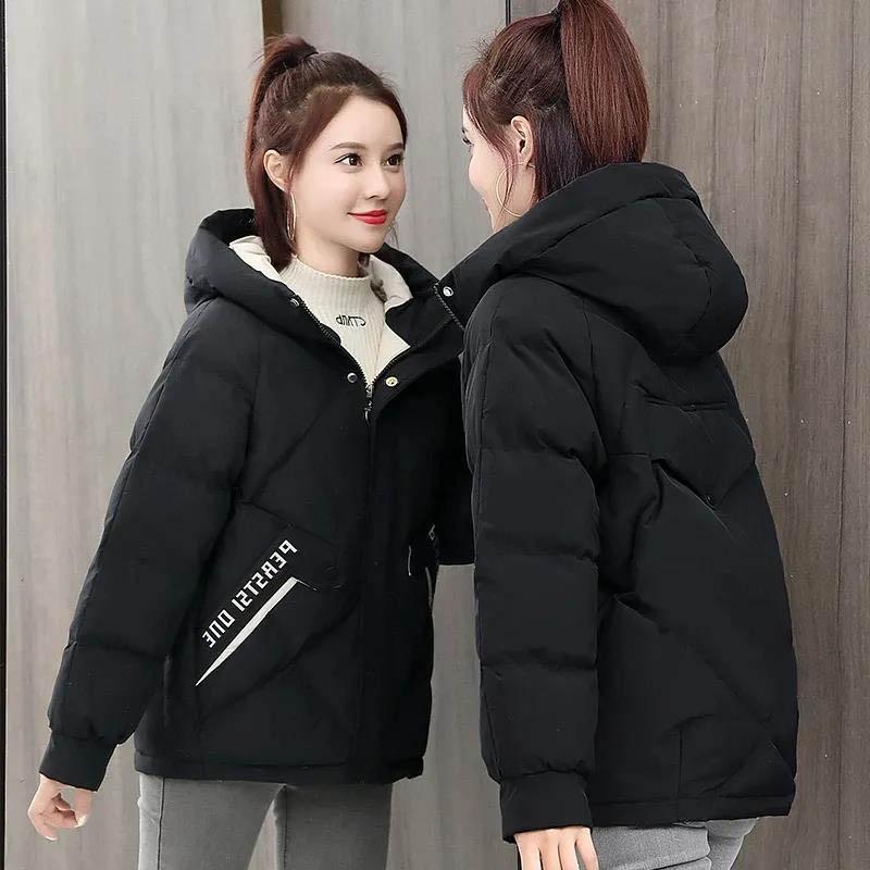 Cotton-padded Jacket Women's Winter Loose Hooded Regular Print Cotton-padded Jacket Women's Jacket