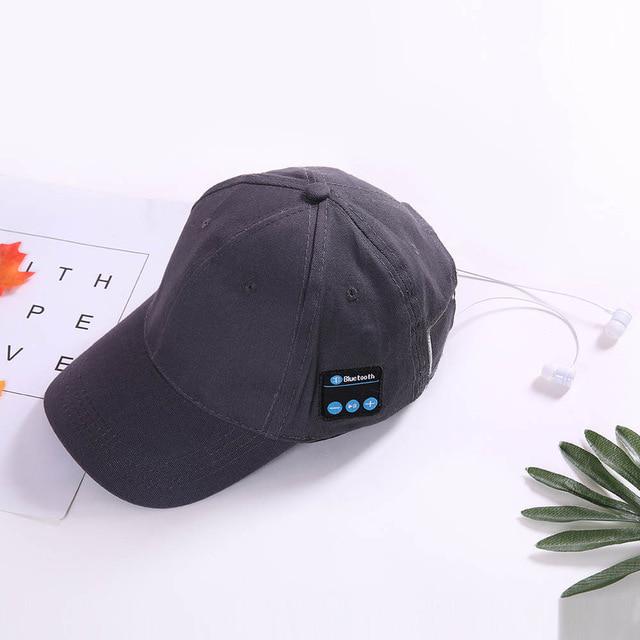 Wireless Bluetooth Earphone Outdoor Peaked Cap Sun Hats with Mic Handsfree Headphone for Cell Phone