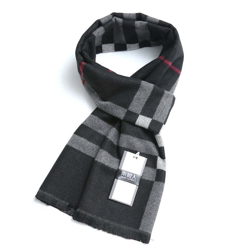 Wool Scarf Men's Winter All-match Scarf Windproof and Warm Scarf