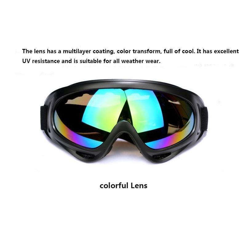 WTEMPO Unisex Motorcycle Riding Goggles Outdoor Sport Sunglasses Windbreak Sand-Proof Tactical Ski G