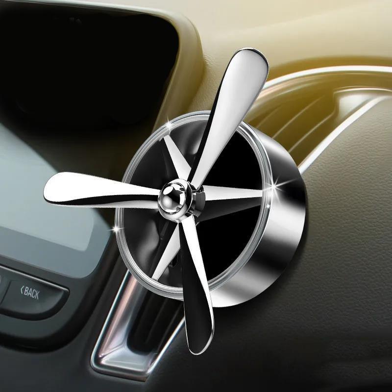 2pcs Car Air Outlet Aroma Diffuser Simulation Propeller Engine Decorative Air Conditioning Plug-in