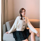 Autumn and Winter Retro Top Fashion Cardigan Casual Sweater Short Knit Young Women's Jacket