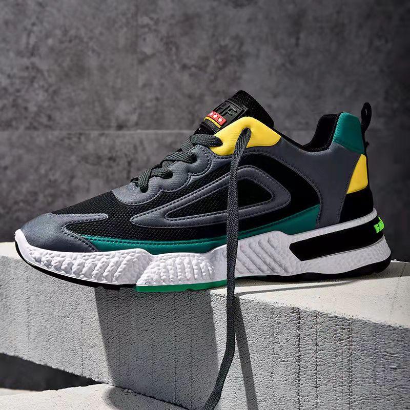 Men's Sports Shoes Ultra-light Running Shoes Non-slip Soft Bottom Shock-absorbing Rebound Fitness Shoes Four Seasons Breathable Training Shoes