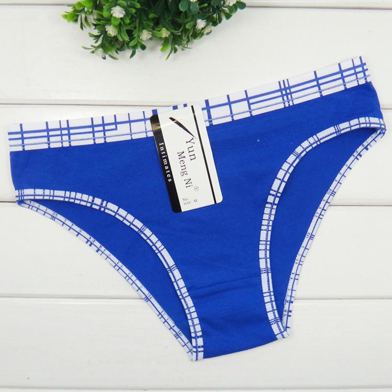 WTEMPO 6 Pcs/Lot Brand Cotton Solid Color Soft Panties For Women Briefs Underwear Lingerie Intimates