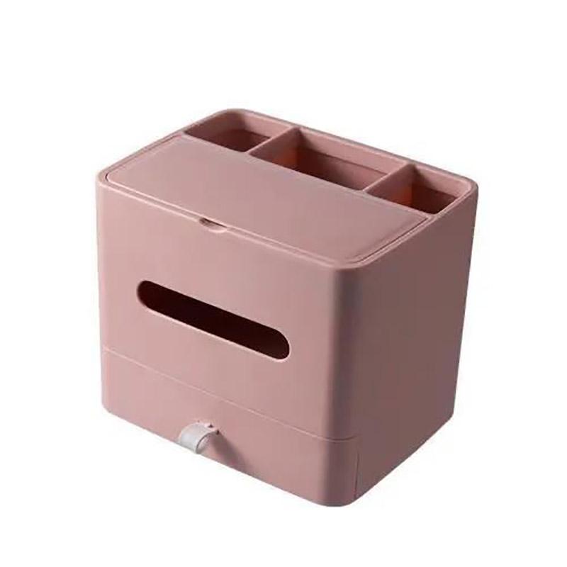 Multifunctional Desktop Tissue Box Home Living Room Bedroom Shelf Creative Remote Control Storage Box Coffee Table Drawer