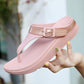 Flip-flops Women's Shoes Summer Slippers Buckle Belt Non-slip Soft-soled Slippers Sandals for Home Bathroom Buy One Size Bigger
