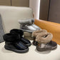 Snow Boots Women's Fur One-piece Waterproof Winter Plus Velvet Thickening Short Tube One Pedal Cotton Shoes