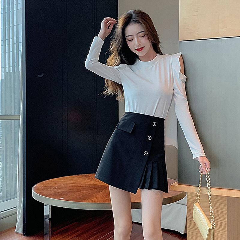 S-XXXL Women Sexy High Waist Hip Skirt Short Skirt Above Knee Split Fork Zipper Button Decoration Club Casual Home Office