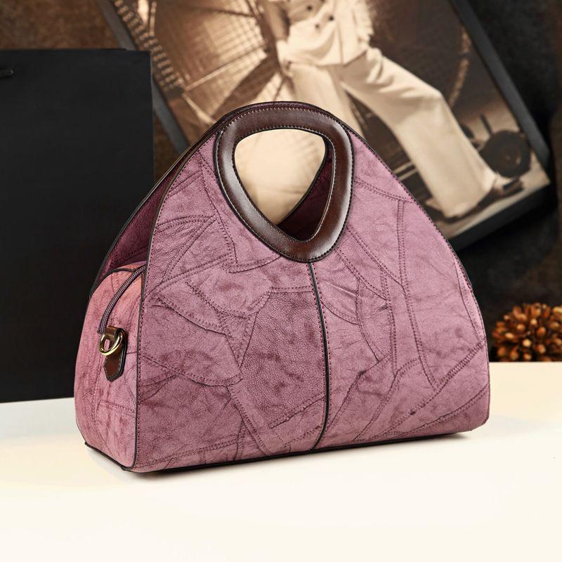 Fashion Middle-aged Dumplings Bag Shoulder Slung Handbag Simple Bag Retro Classic Handbag