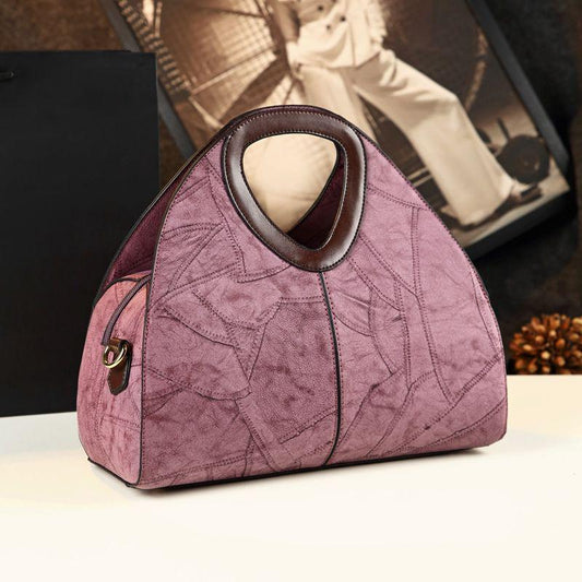Fashion Middle-aged Dumplings Bag Shoulder Slung Handbag Simple Bag Retro Classic Handbag