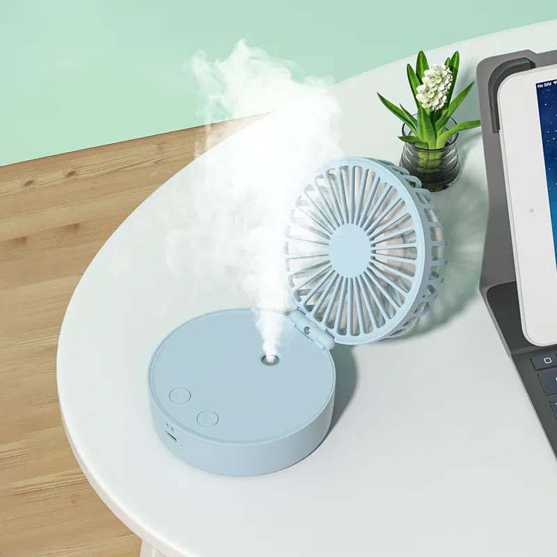 Spray Cooling Fan Small Portable Humidifier Mini Rechargeable Dormitory Bed Mute Student Fan