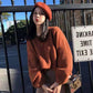 V-neck Sweater Women's Head Autumn and Winter Clothing New Loose Student Bottoming Sweater Shirt