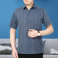 Men's Summer Short-sleeved Shirts Middle-aged and Elderly Short-sleeved Loose Cotton and Linen Middle-aged and Elderly Tops