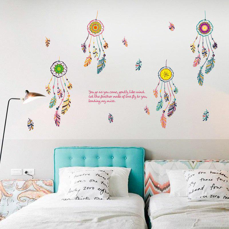 [sticker ]Windbell Feather Wall Stickers Bedroom Living Room Window Home Decoration Decals Children