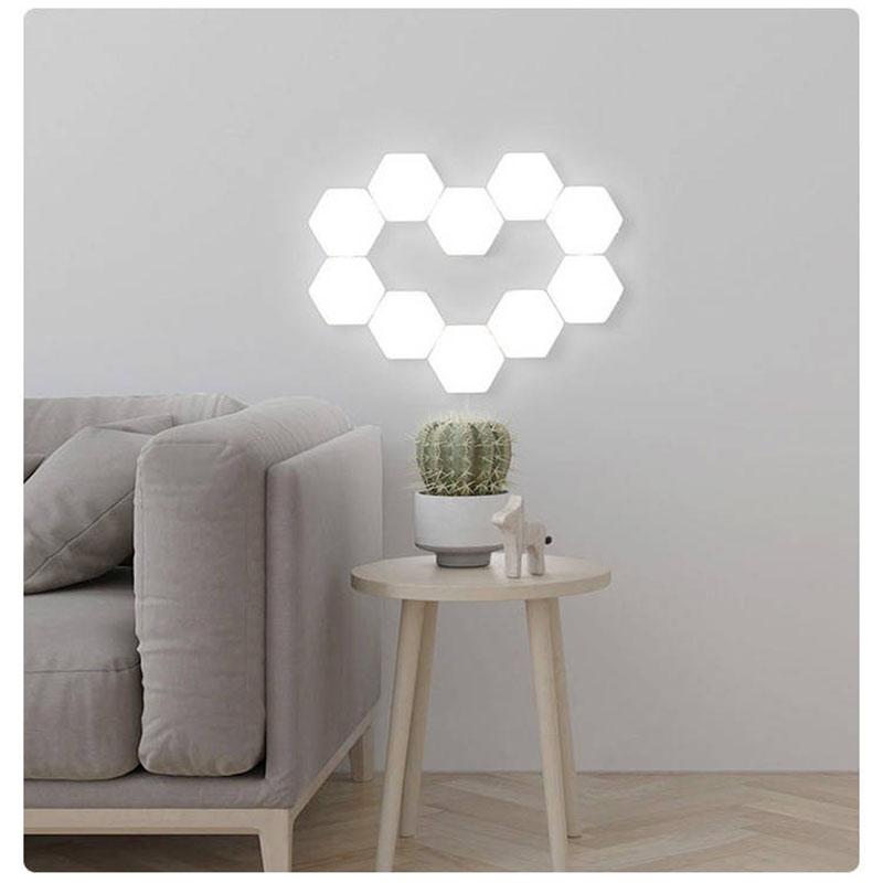 DIY Wall Lamp Touch Switch Quantum Lamp LED Hexagonal Lamps Modular Creative Decoration Wall Lampara