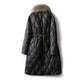 Women's Mid-length Coat, Light and Luxurious Temperament, Large Fur Collar Waist Down Cotton Jacket