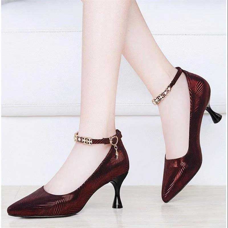 High Heels Women's Single Shoes Stiletto Spring and Autumn All-match Pointed Toe High-heeled Sandals