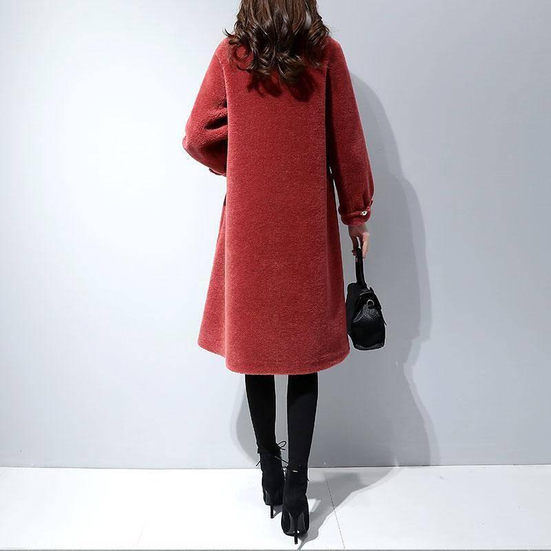 Faux Fur Coat Women Warm Outwear Plush Fur Jacket Winter Coat Loose Cardigan Trench Female Jacket