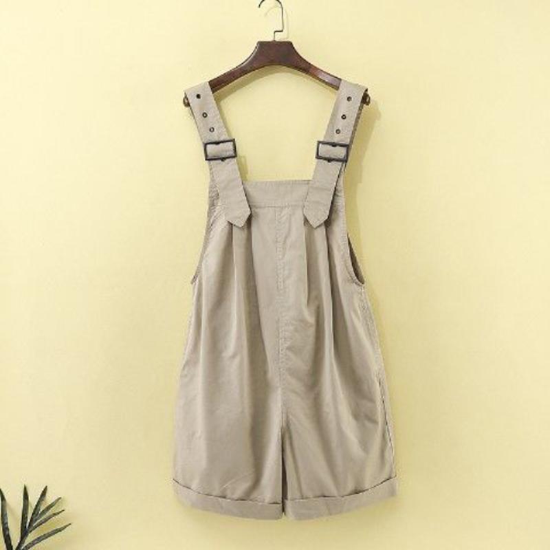Salt-tie Bib Pants Women Summer Thin Loose Green Wide-leg Pants Workwear Jumpsuit Straight Pants