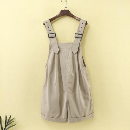 Salt-tie Bib Pants Women Summer Thin Loose Green Wide-leg Pants Workwear Jumpsuit Straight Pants