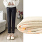 Pregnant Women's Trousers for Autumn and Winter Are Thickened and Fleece, Plus Size Loose Warm Cotton Trousers
