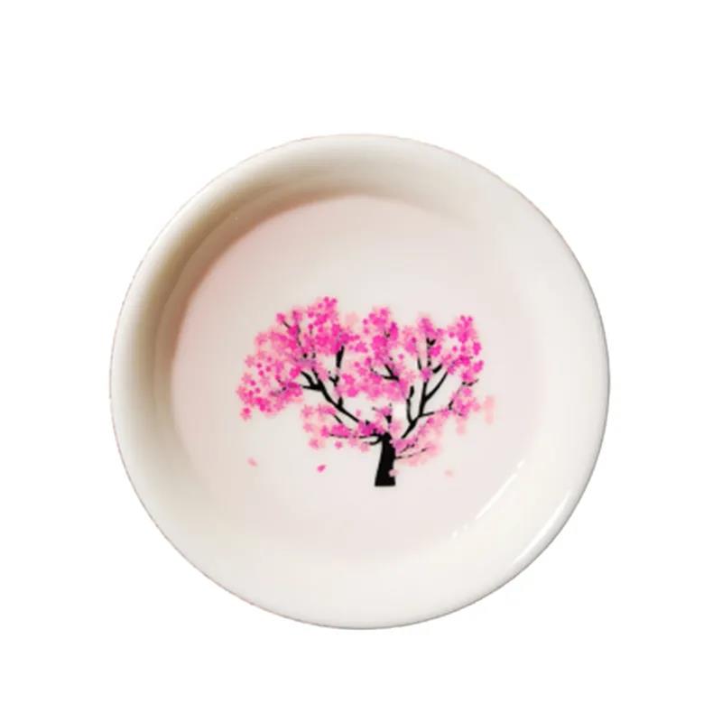 Japanese Cold Color Changing Cup, Cherry Wine Glass, Peach Blossom Cup, Ceramic Wine Glass, Sake Cup, Cold Change