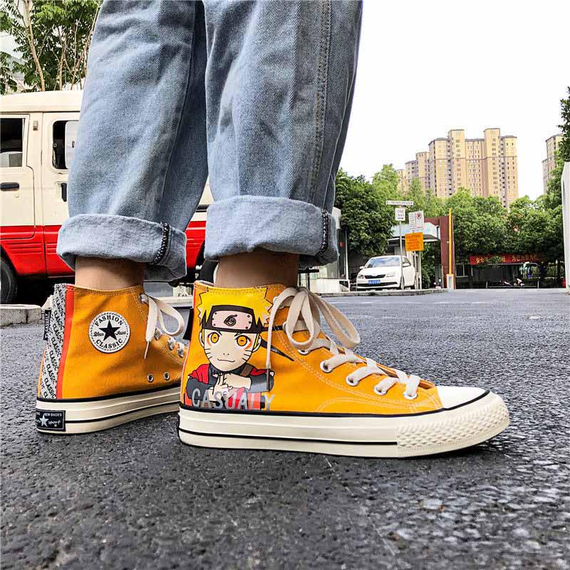 High-top shoes men Korean version of the tide shoes student canvas shoes men's shoes summer