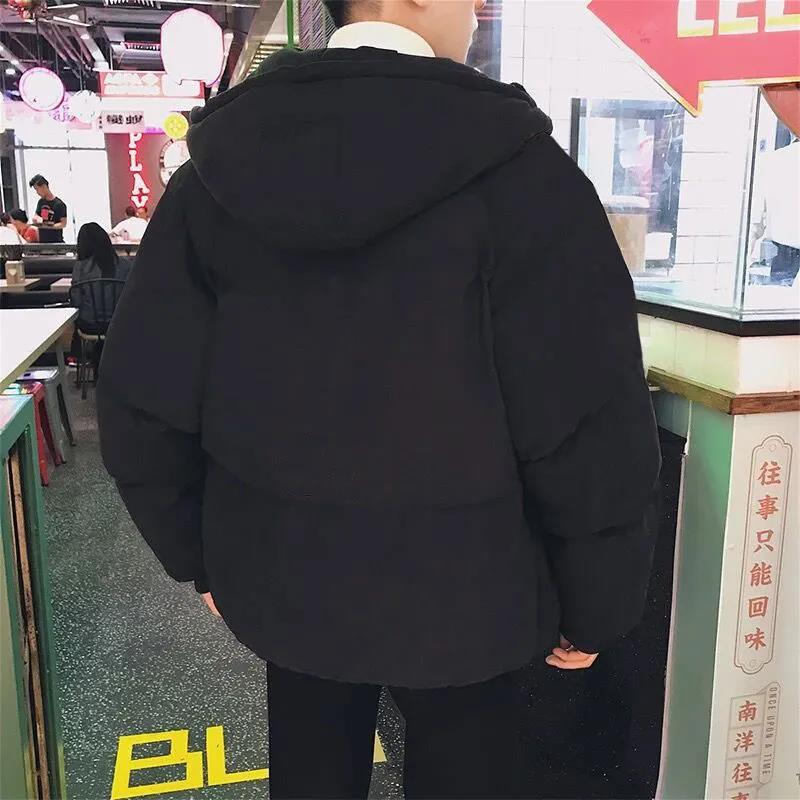 Bread Clothing Male Students Korean Short Cotton Clothing Winter Fashion Trend Loose Plus Size Cotton-padded Jacket Thick Warm and Cold-proof Jackets