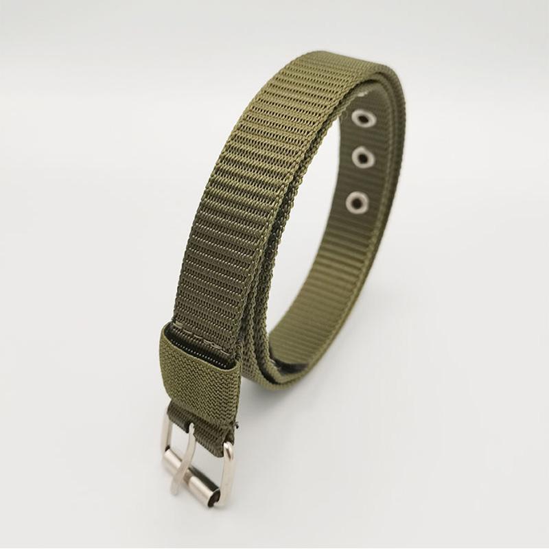 Canvas Belt Neutral Wind Pin Buckle Narrow All-match Simple Student Tooling Denim Military Training Breathable Punch-free Belt