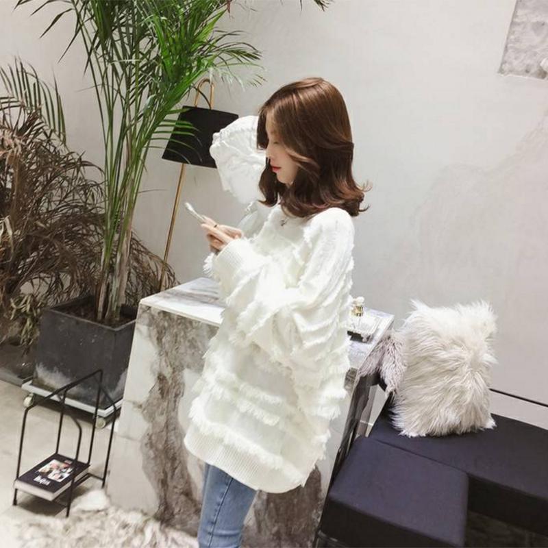 Pofulove Winter Women's Sweater Core Yarn Ladies Loose and Thin To Wear New Women's Clothing