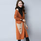 Knitwear Women's Mid-length Coat Trendy Sweater Cardigan Sweater Loose Shirt Large Size Wild