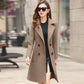 Autumn and Winter Korean Style Slim Slimming Fashion Temperament Mid-length Waist Woolen Coat Women's Woolen Coat