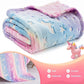 Glow In The Dark Throw Blanket Unicorn Blanket for Kids Unicorn Moon Blankets Super Cozy Plush Soft Fleece Blanket for Girls Boys Birthday Gifts