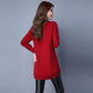 Women's Mid-length Knit Sweater Loose  Irregular Hem Pullover Sweater  Knitted  Dress  with Pockets