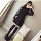 Thin and Velvet Dress Long-sleeved Dress Fairy Skirt In The Long Waist Was Thin Outside