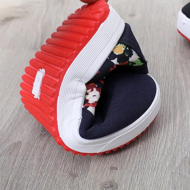 Winter Women's Shoes Korean One-step Lazy Cotton Shoes Flat Canvas Shoes Plus Velvet Warm Casual Shoes