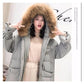Real Fur Collar Extra Large Down Jacket Women Mid-length Loose Net Red Thick Winter Clothing