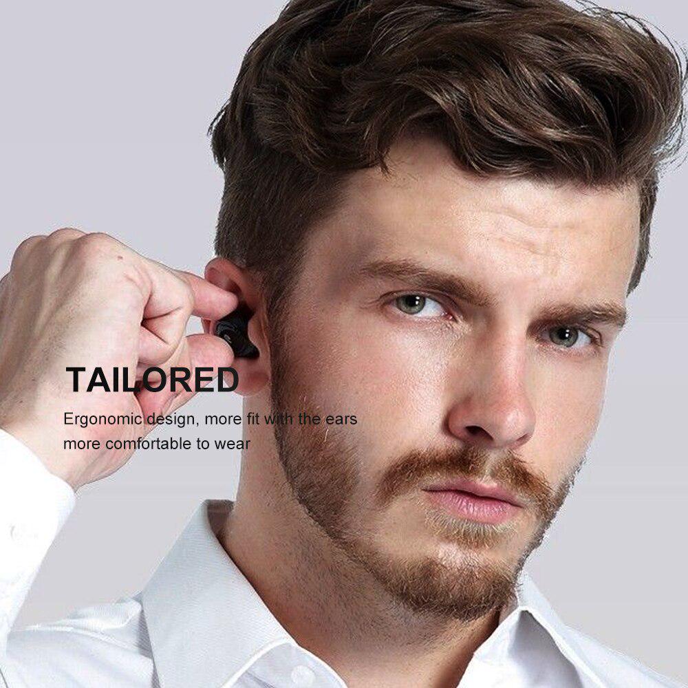 Waterproof 4.1 Earphones Bluetooth Mini HIFI TWS Earbuds Wireless Headphones Noise Reduction Headset