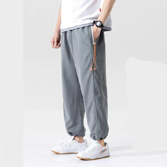 Men's Spring, Summer and Autumn Sports Pants Trend Casual Straight-leg All-match 9-point Pants Loose Trousers