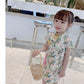 Children's Clothing Girls Spring and Summer Children's Self-cultivation Cheongsam Dress Princess Dress Chinese Style Retro Dress