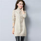 Half Turtleneck Wool Pullover Sweater Loose Mid-length Sweater Women Long Sleeve Bottoming Shirt