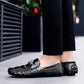 Shoes Men Loafers Leather Moccasin Crocodile Style Footwear Slip On Flat Driving Boat Shoes Classica