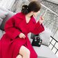 Autumn and Winter Woolen Coat Korean Style Slim Woolen Coat Women's Thick Plus Size Mid-length Over-the-knee Coat