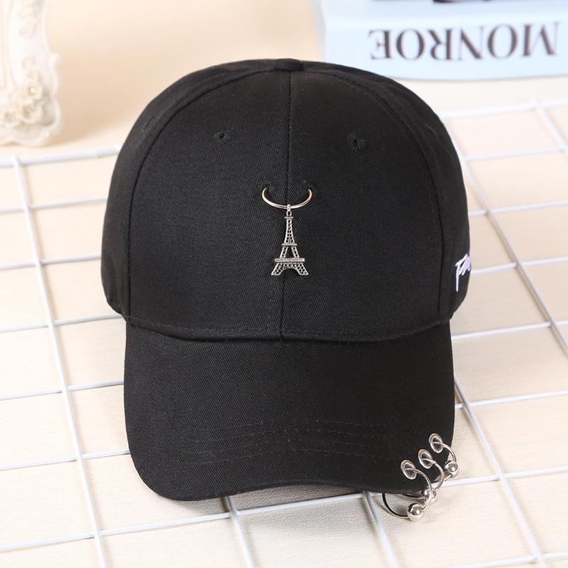 Personality Black Spell White Hat Ms. Korean Version Of The Wild Graffiti Cap Summer